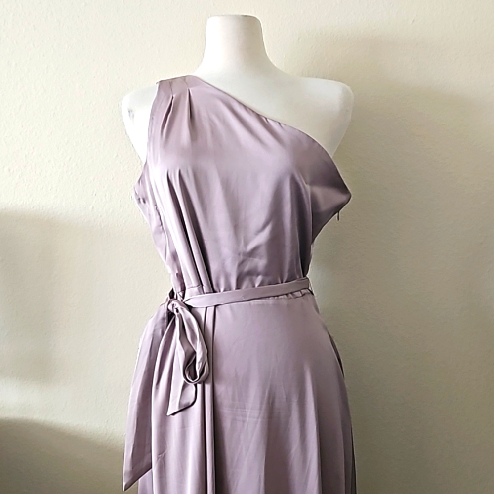 Nicole Miller Women's One-Shoulder Long Cocktail Dress